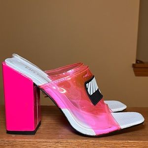 Pink mule heels